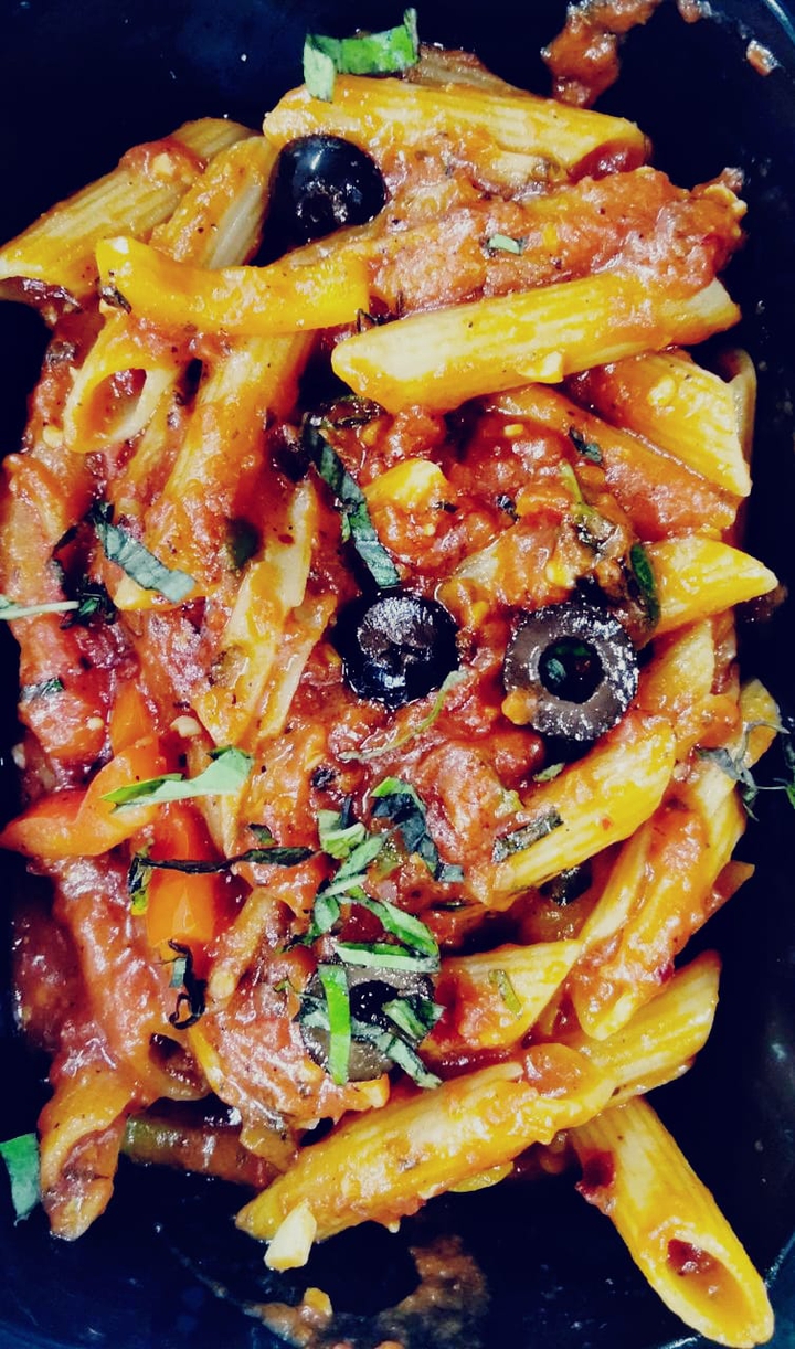 red sauce pasta I made it.
