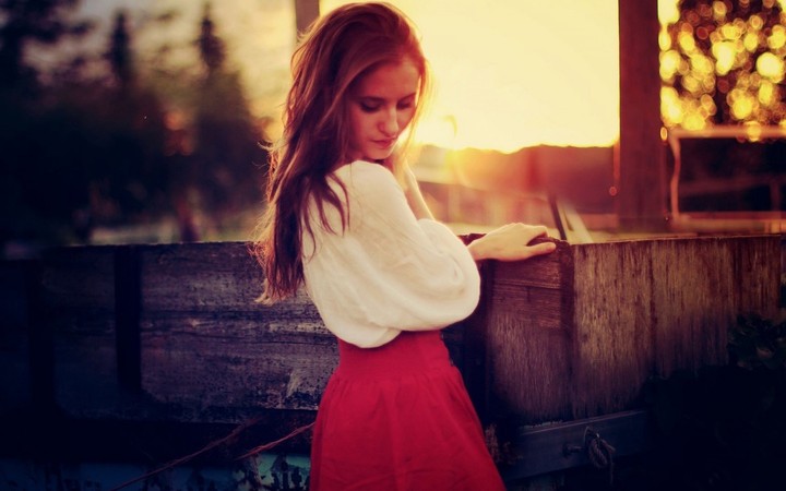 alone in sunset