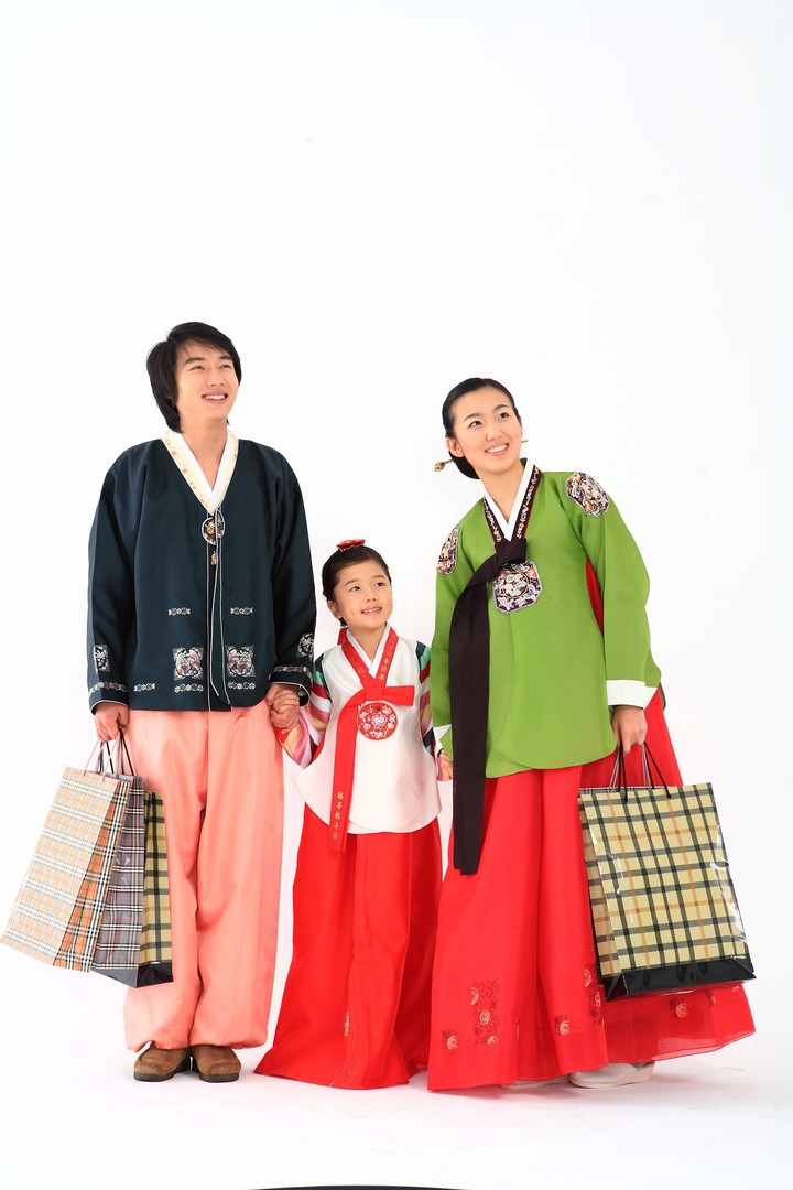 Family in Korean Dress