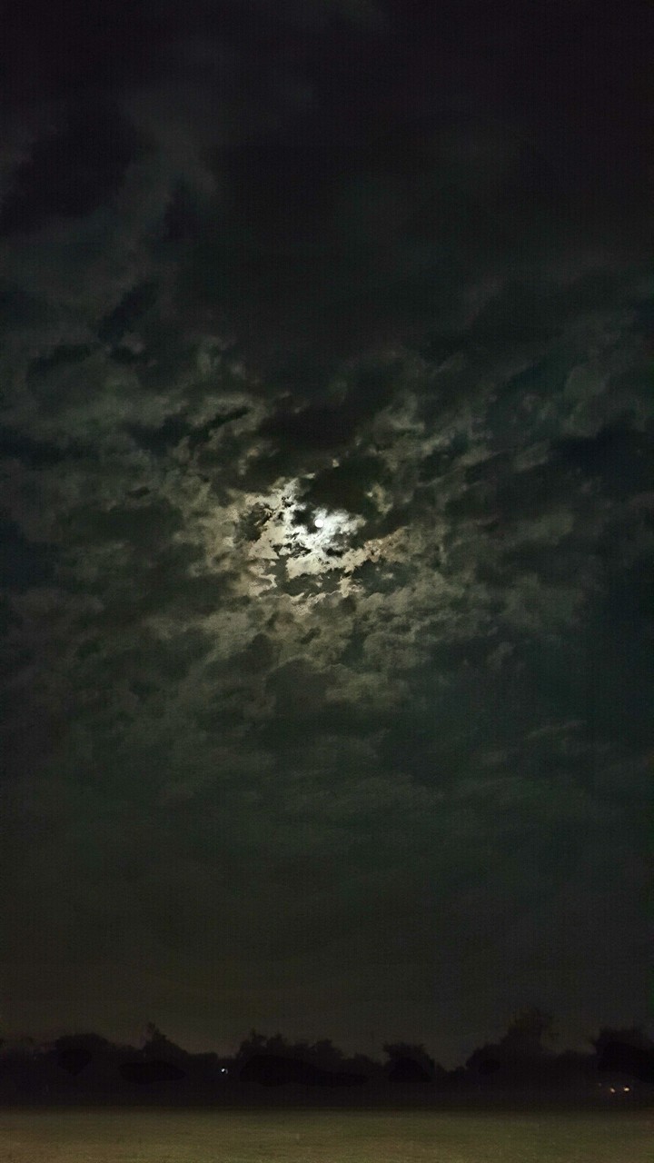peaceful white moon