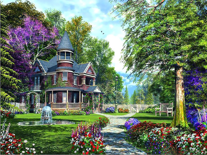 victorian house & garden