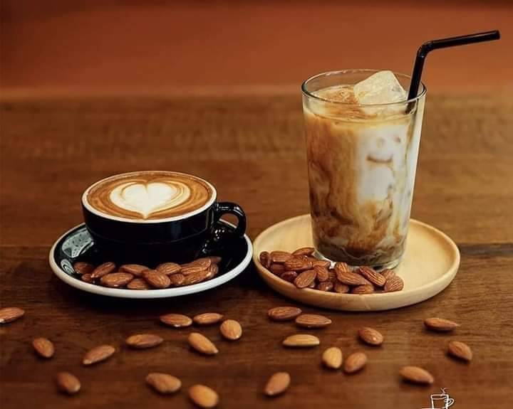 Iced coffee and hot coffee