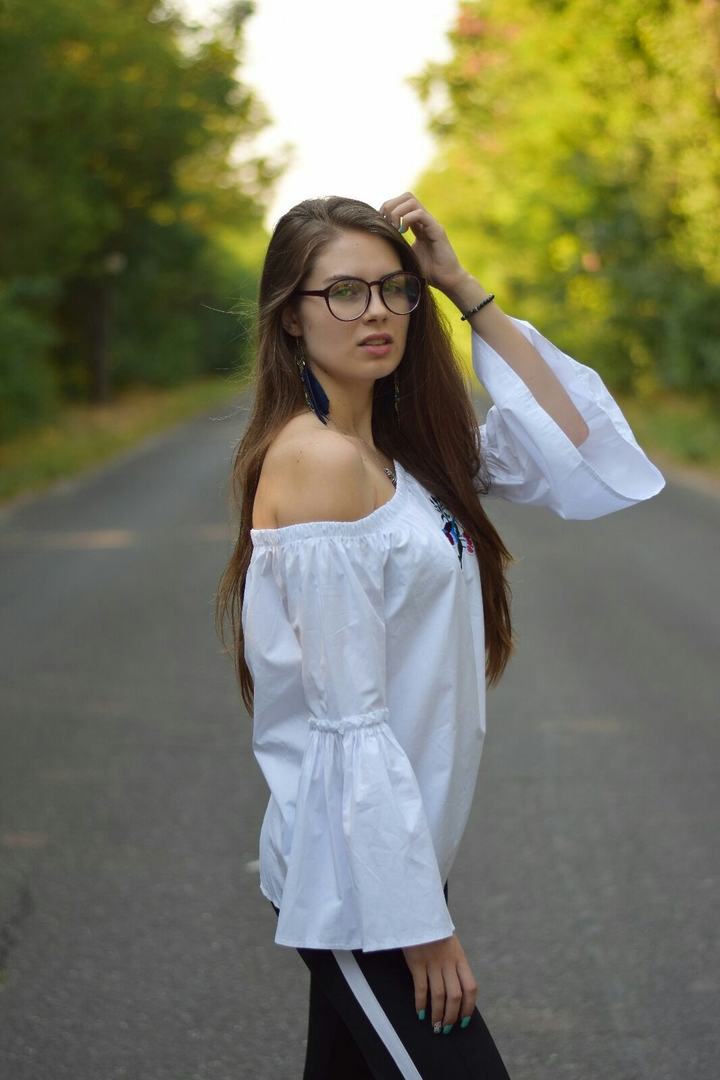 girl on road