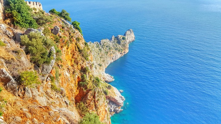 Alanya Castle's south cliffs. Alanya, Turkey