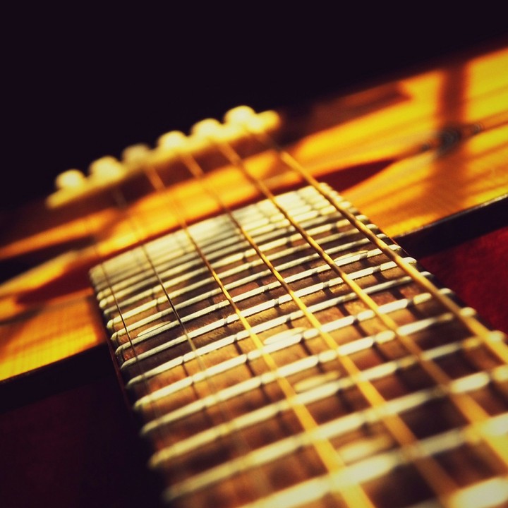 guitar in sunlight
