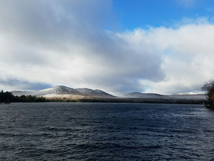 Ice frosted mountains