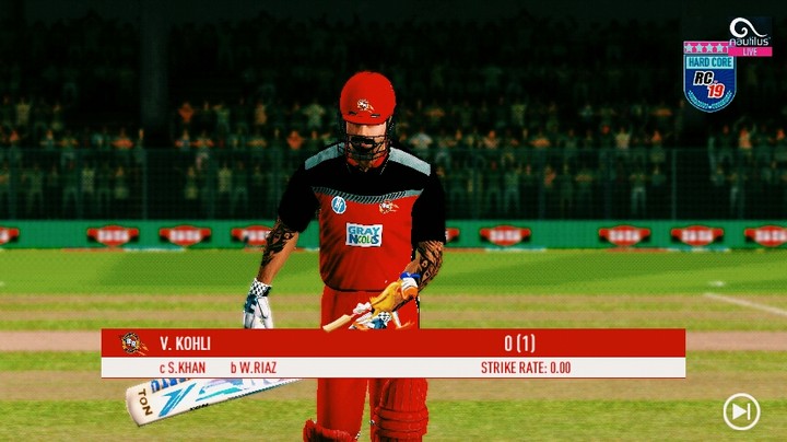 Virat Kohli Scored 0 In Cricket Game.