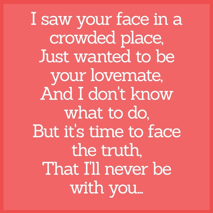 Never be with you