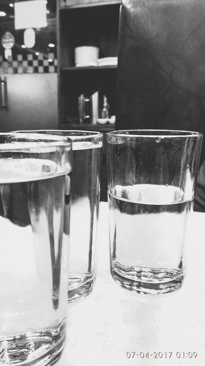 3 glass of water together