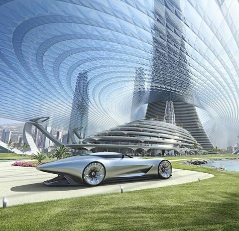 Super car and city