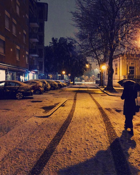 Snowing in Italy