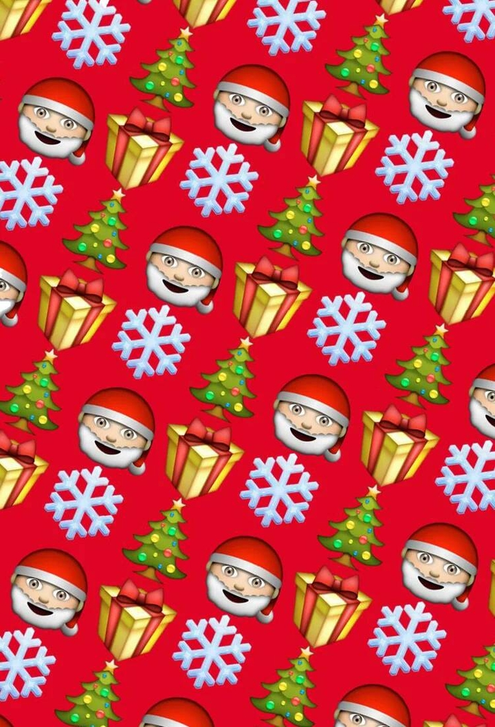 fondo de emojis navideños