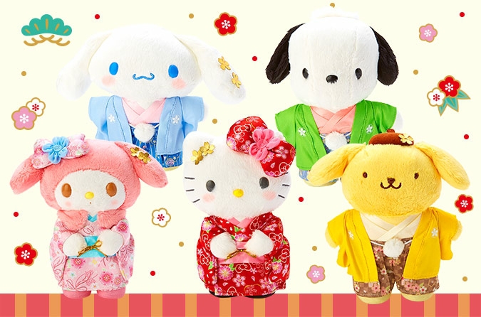 Sanrio characters in New Year attire