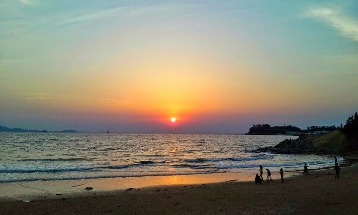 노을 바다