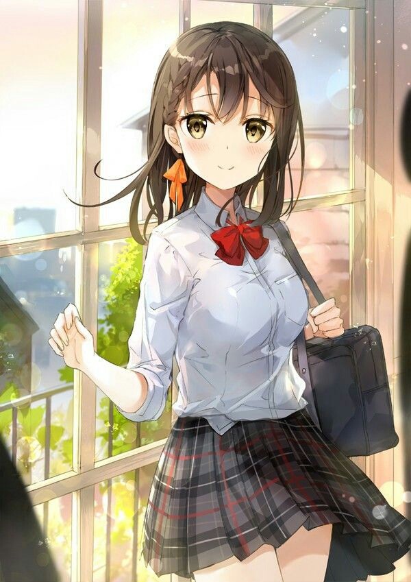 Cute girl at school