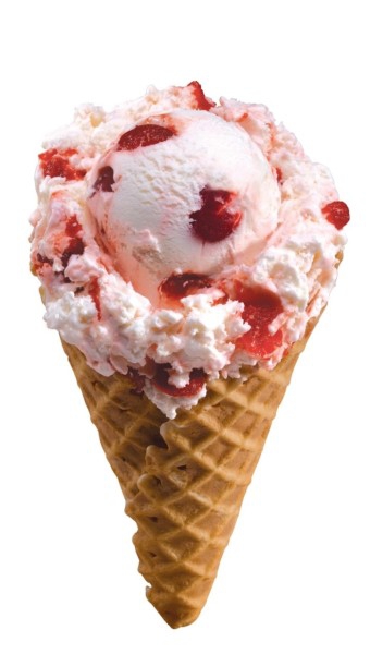 Strawberry Ice Cream Cone