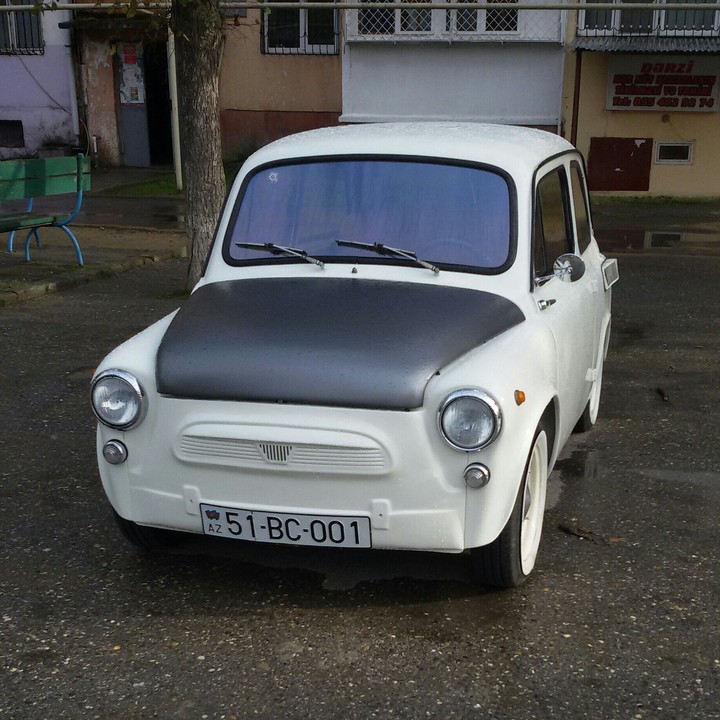 vintage car near neighborhood