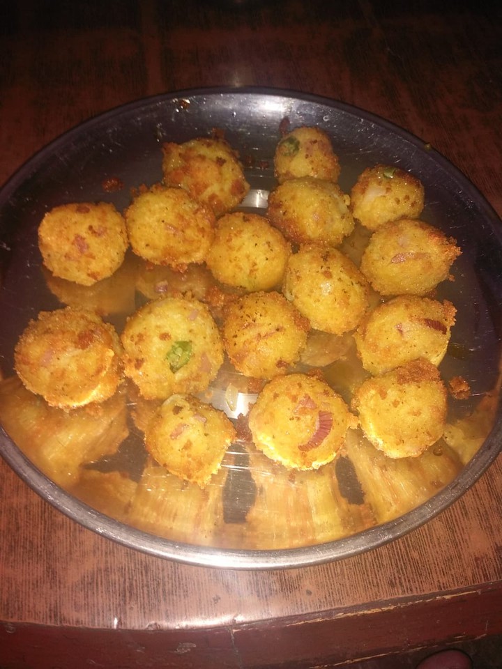 today i cooked potato balls
