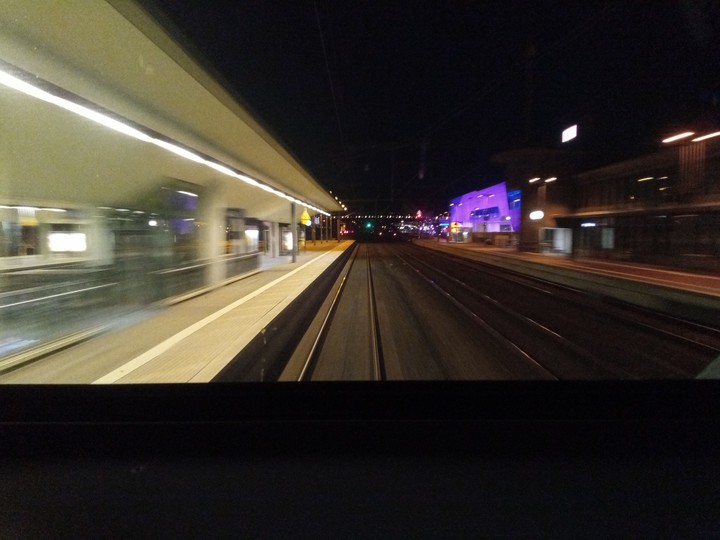 Railway platform in Wolfsburg, Germany