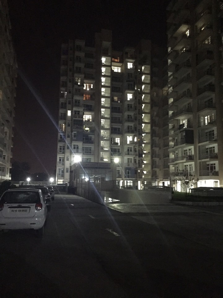 Night view of building at Gurgaon India