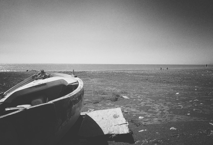 black and white