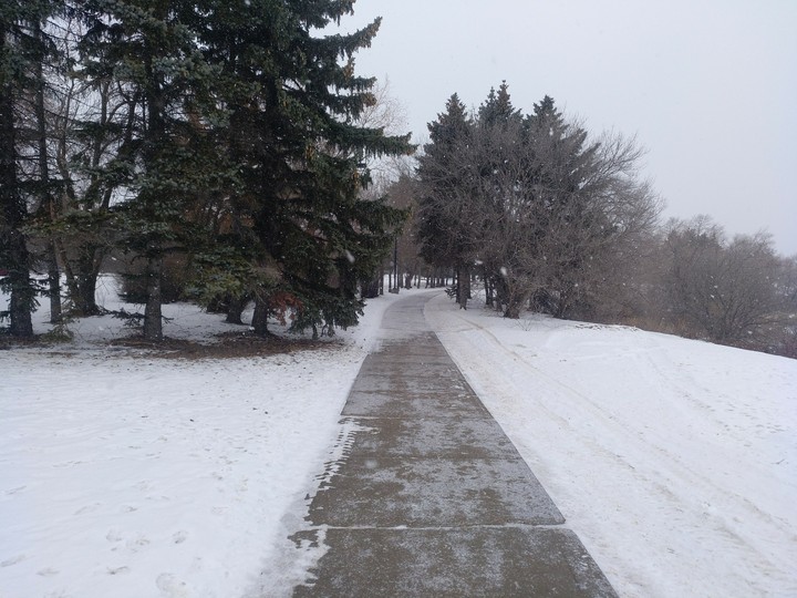 snowing