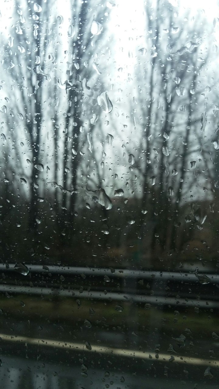 Rain on window