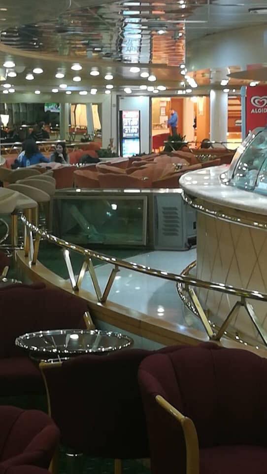 BEAUTIFUL GREEK FERRY INTERIOR
