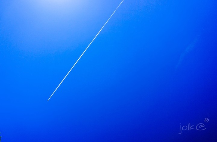 blu sky in England