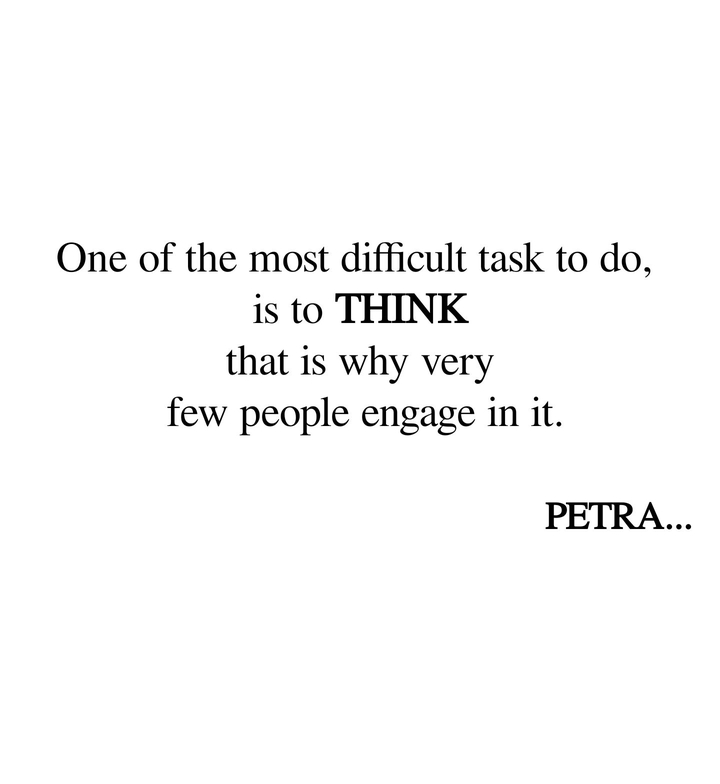 Think and think deep