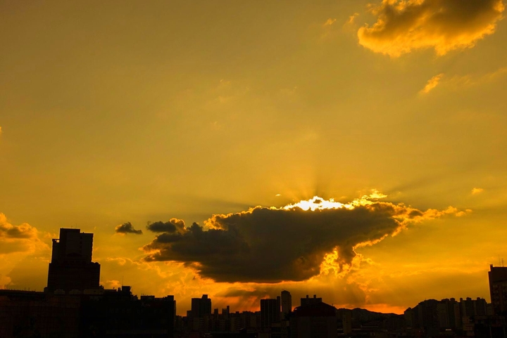 Sunset of Seoul city