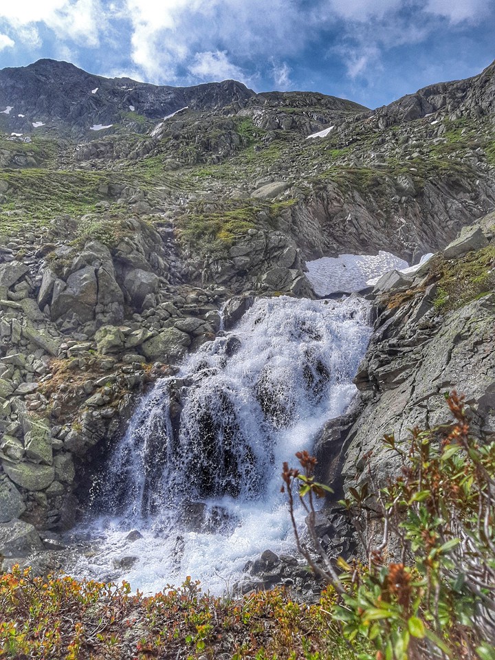 mountain waterfall