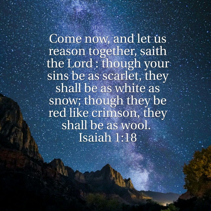 God will make you clean Isaiah 1:18