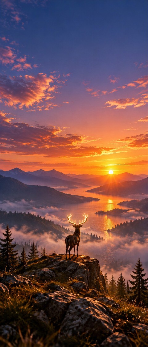 deer, Orange वॉलपेपर