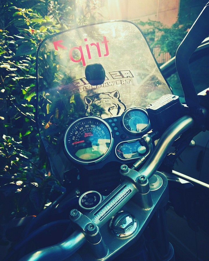 Royal Enfield Himalayan,sunbathing