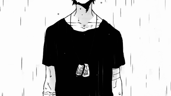 Alone in rain