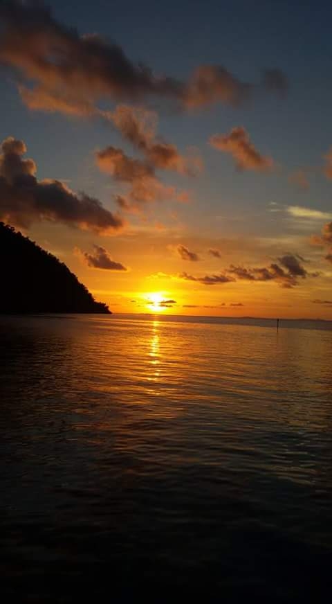 Sunset Raja ampat indonesia Let's tour join with us.