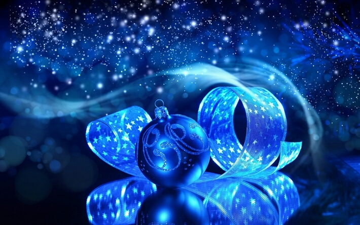 Blue christmas ball