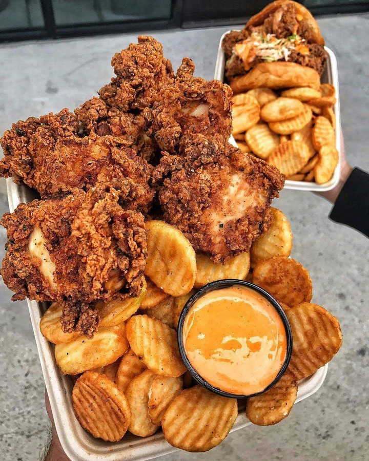 chicken with cheader