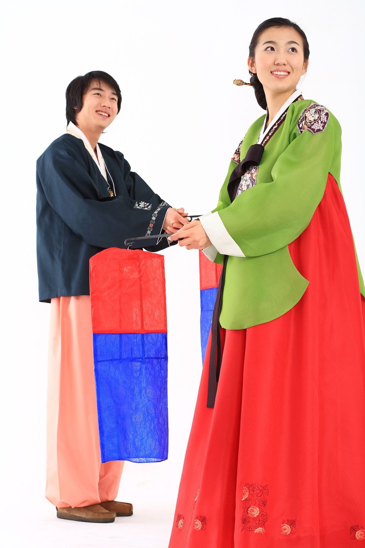 Couple in Korean Dress I