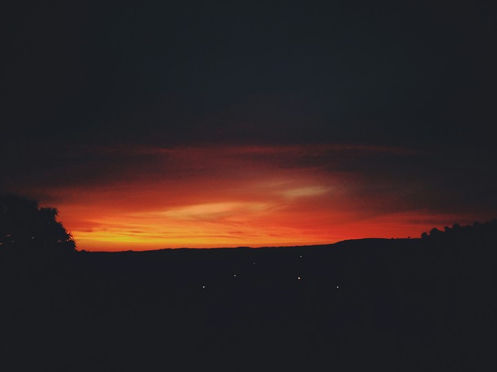 Sunset.