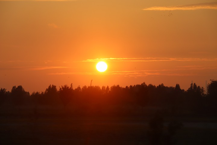 le soleil couchant