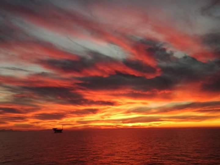 sunset sea