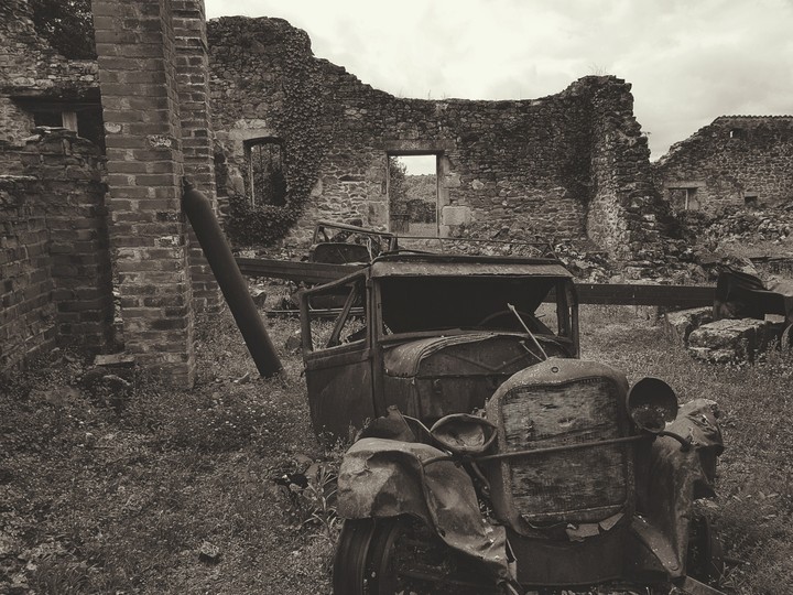 destroyed building