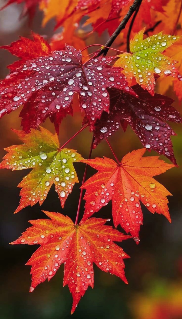 WET MAPLE LEAVES