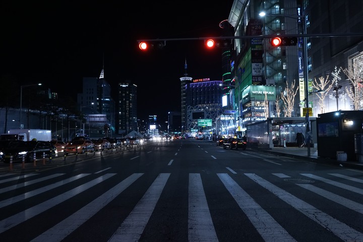 야간 횡단보도