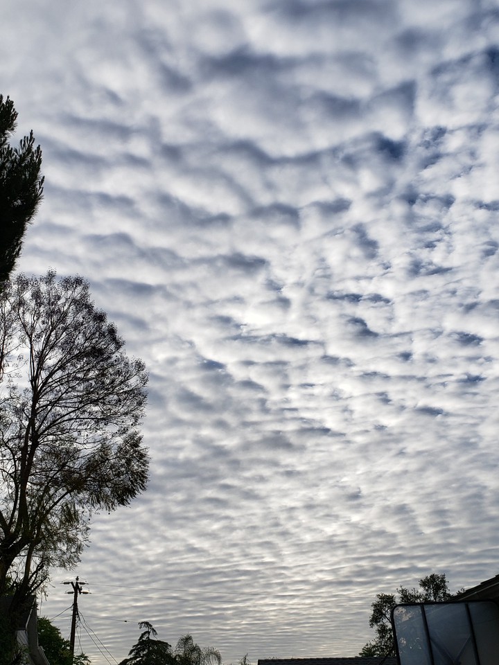 un cielo de muchas nubes