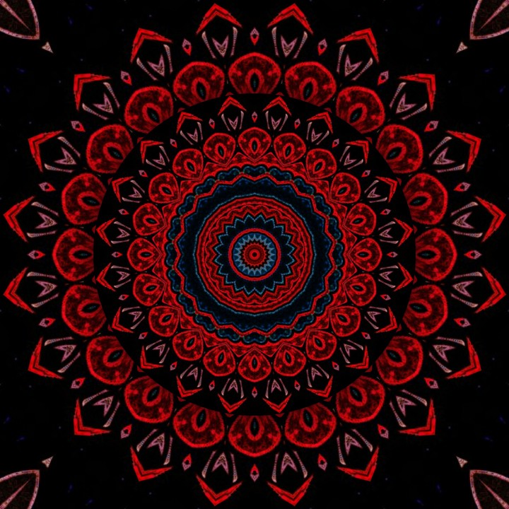black and red kaleidoscope