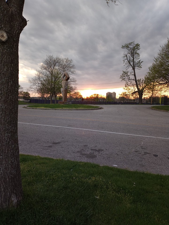 sunset at seaside park