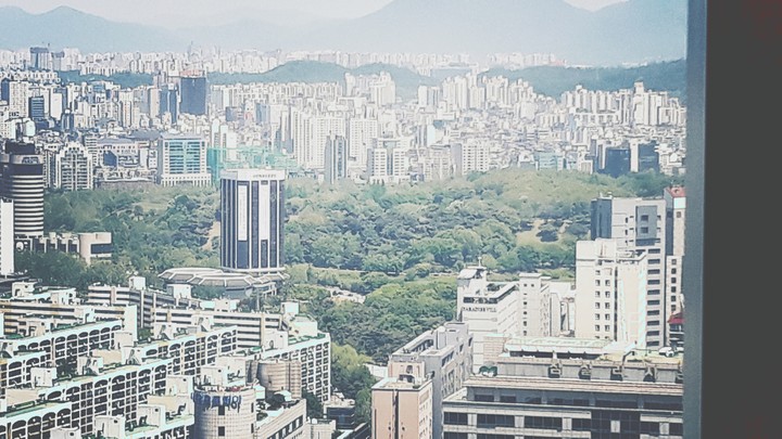 롯데월드타워에서 본 서울시